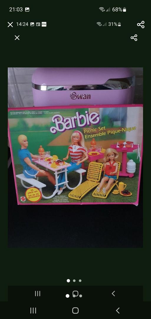  — vintage barbie picnic playset