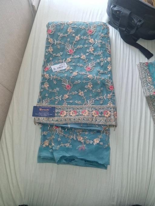  — blue unstitched south Asian suit