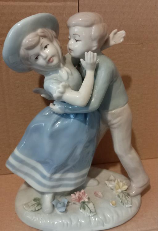  — Vintage Porcelain Boy and Girl figure