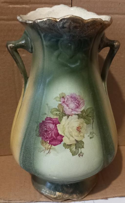  — Vintage Italian Hand Painted Floral vase