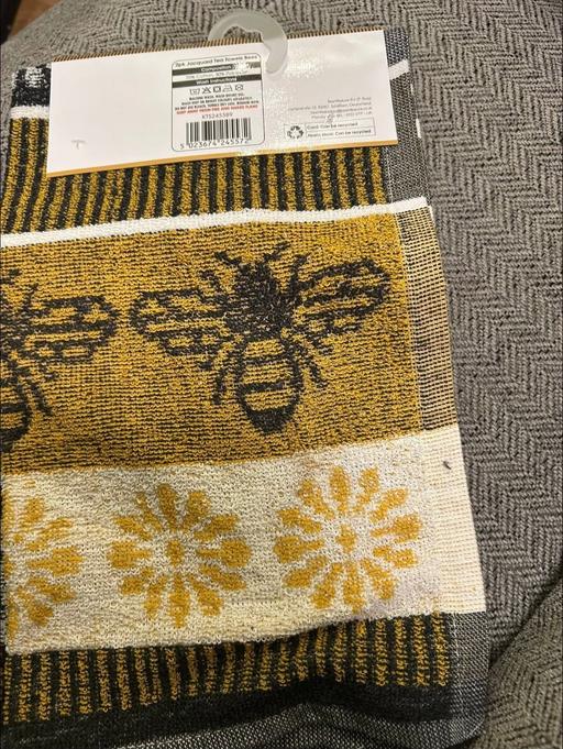  — Jacquard Bees Tea Towels 2pk