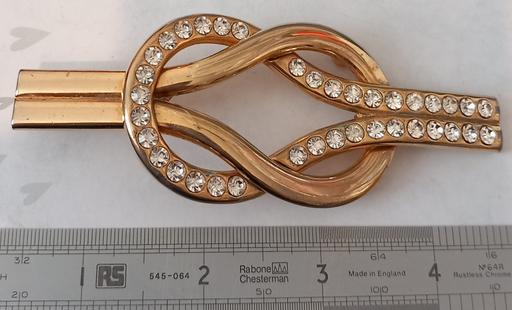 — Vintage Gold-Toned Knot Dress Belt Buckle