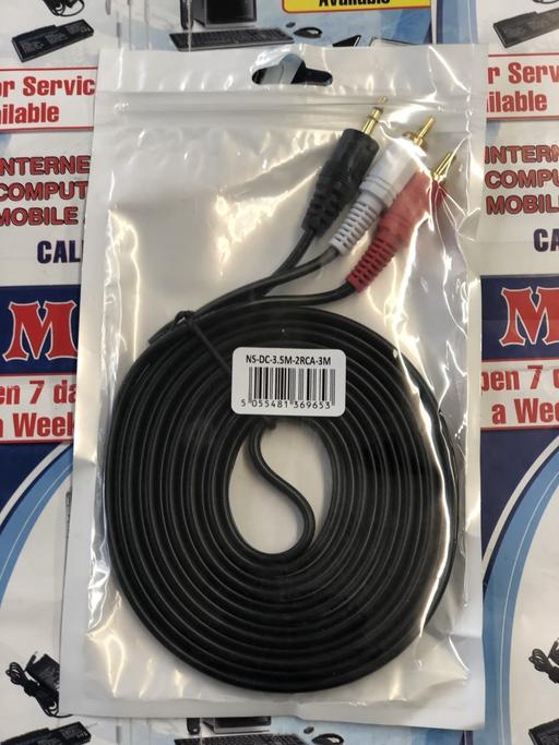  — 3.5mm AUX male Jack to AV 2 RCA MALE