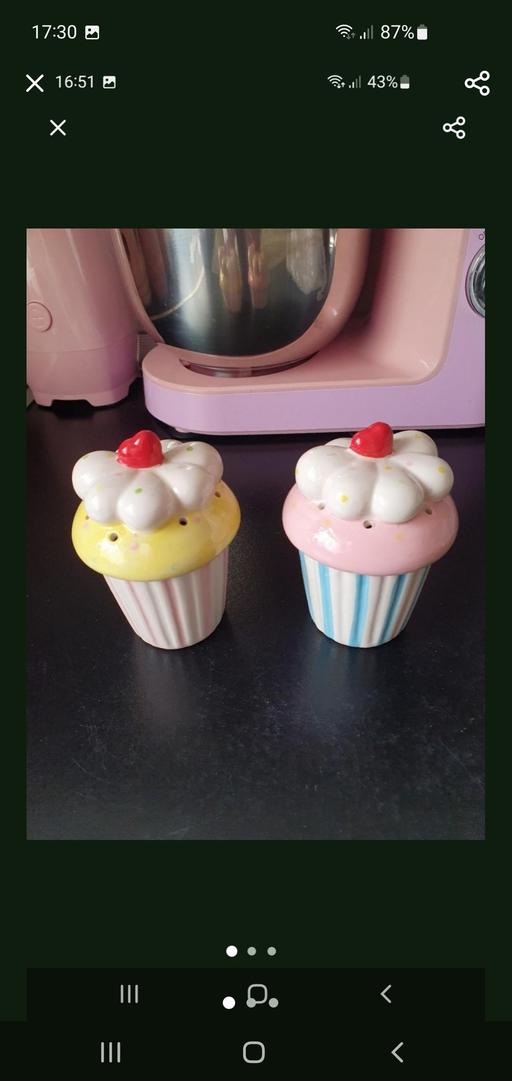  — novelty cupcake salt & pepper shakers NEW