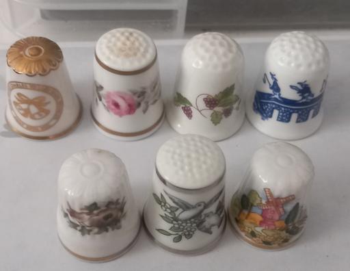  — Collection of signed fine china thimbles