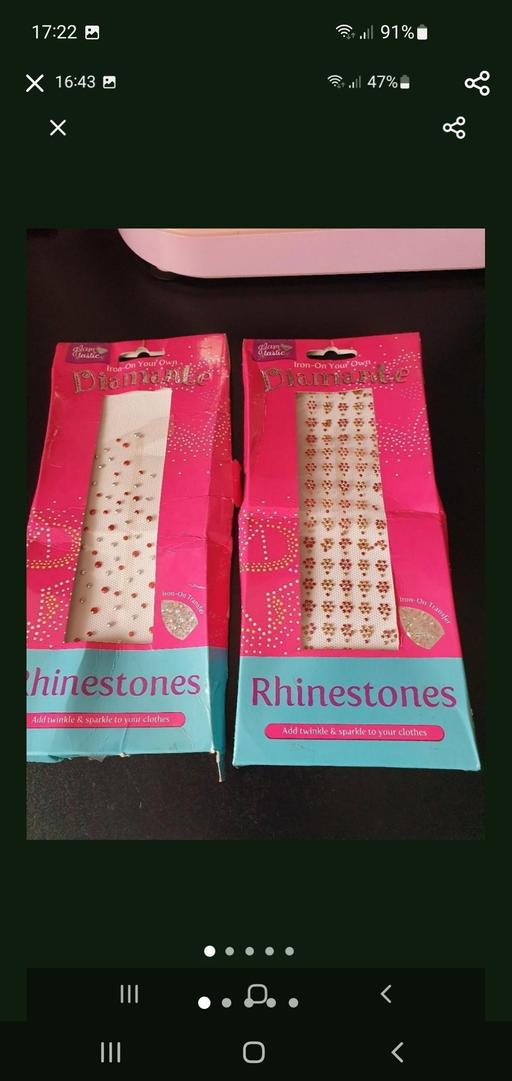  — Iron on diamante rhinestones packs x 2