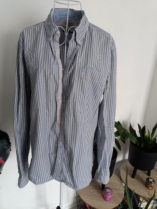  — Next Men's Striped Laundered Shirt (Size L)