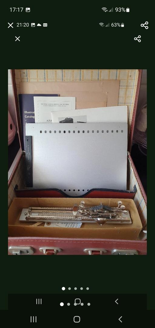  — vintage braille writer machine/typewriter