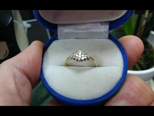  — 9 CARAT GOLD AND DIAMOND RING