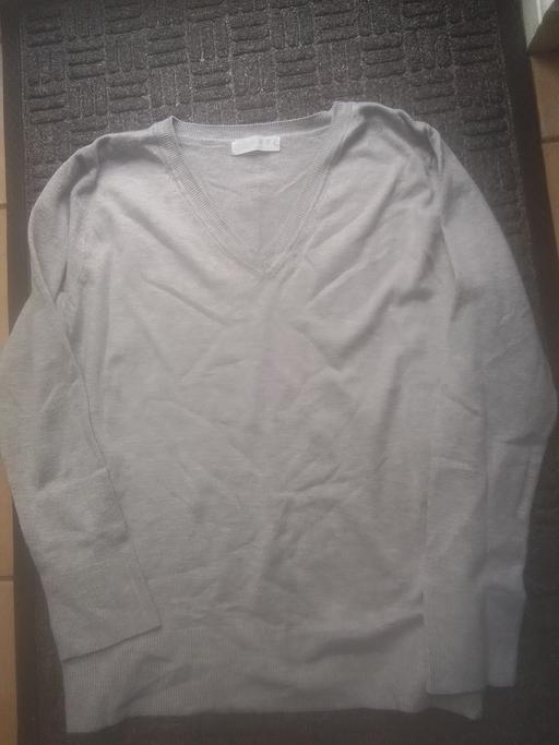  — LADIES GREY V NECK JUMPER