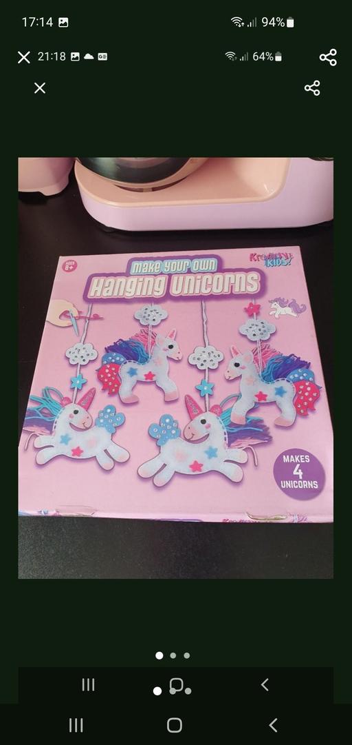  — make your own hanging unicorns set NEW