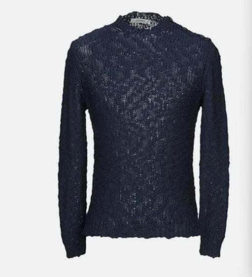  — Alpha Studio Cotton Jumper - Blue, Size Large