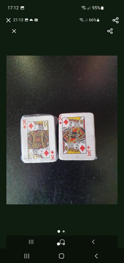  — miniature playing cards sets x 2 NEW
