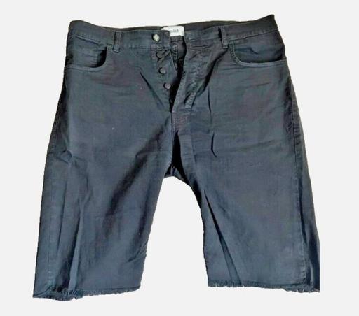  — Amish Men's Denim Shorts - Black, UK Size 34