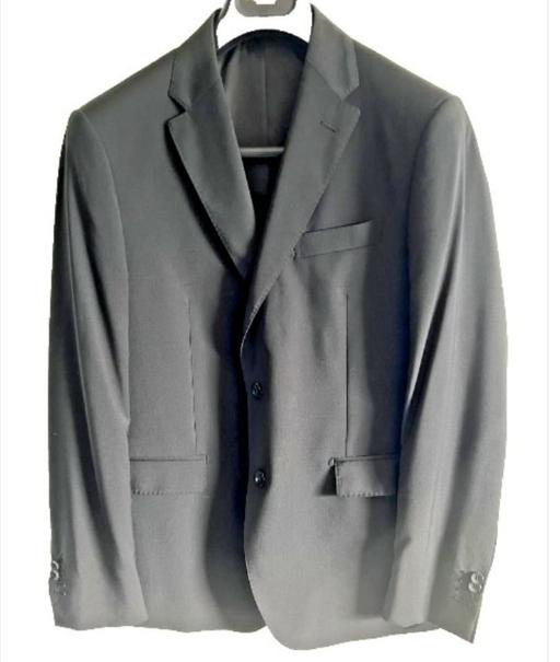  — Angelo Nardelli Wool Blazer-Black, UK size 42