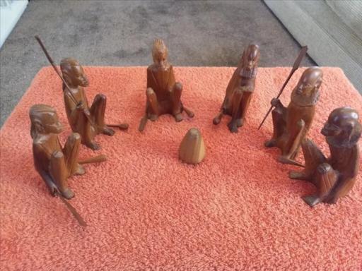  — AFRICAN WOOD CARVINGS OF MASAI WARRIORS