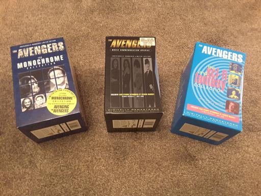  — THE AVENGERS 1960s TV 3 BOX SETS VHS VIDEOS