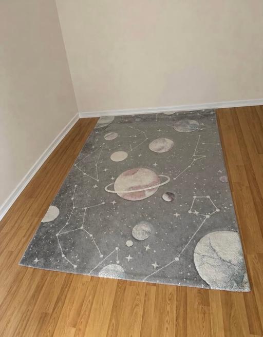  — Grey Space Rug with Planets 