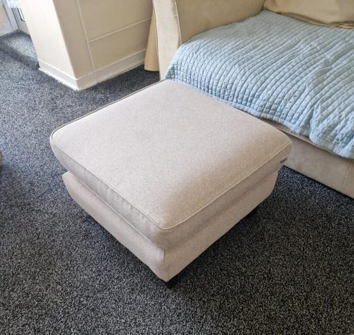  — Grey Upholstered Ottoman