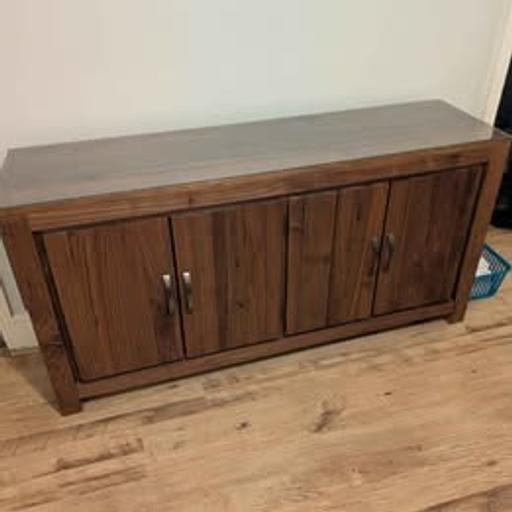  — Solid Wood Walnut Sideboard - Two cupboards
