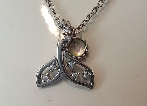  — Dainty Silver Mermaid Tail Charm Necklace