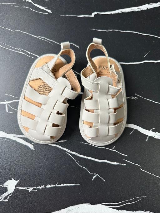  — Baby Sandals Light Grey. First Walker Size.
