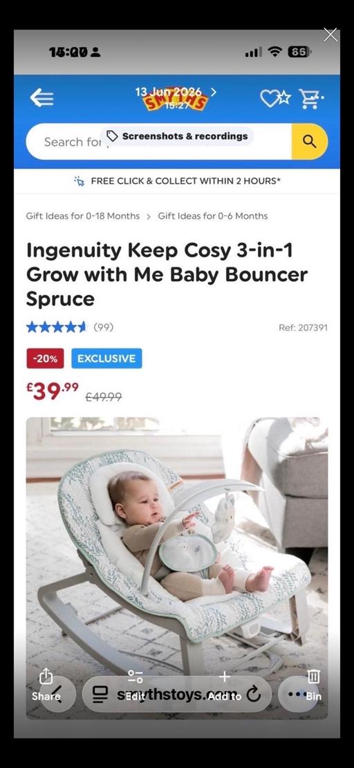  — Bouncy chair