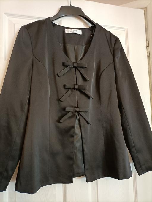  — black satin look blazer