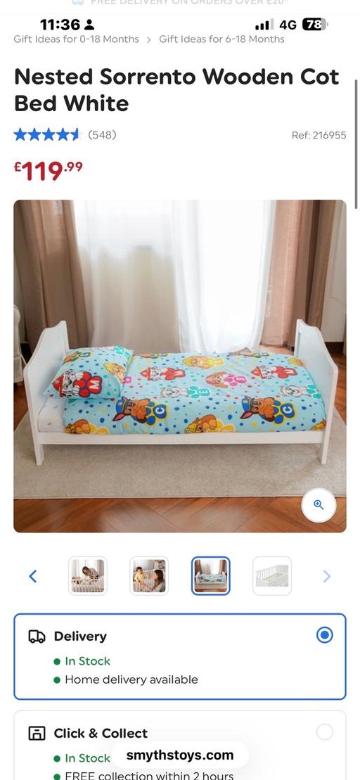  — Cot Bed