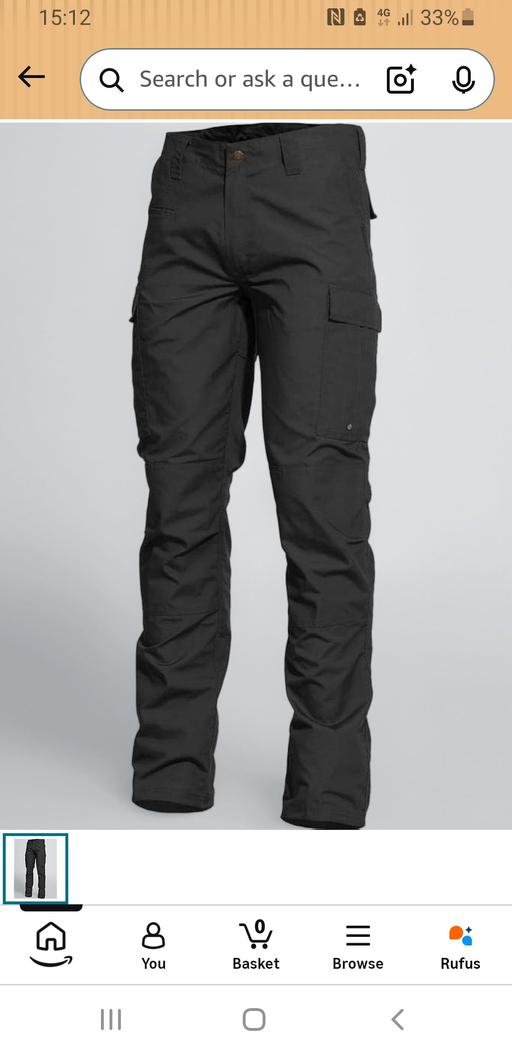  — MENS TROUSERS IN BLACK 34/32 BNEW
