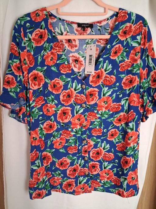  — ladies Size 18 floral blouse BNWT Work Office