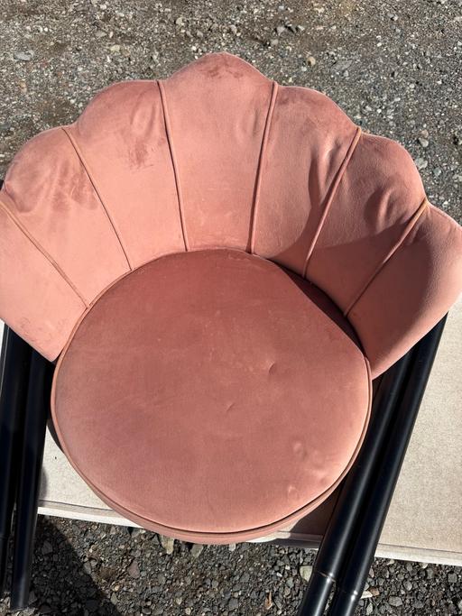  — Pink shell barstool