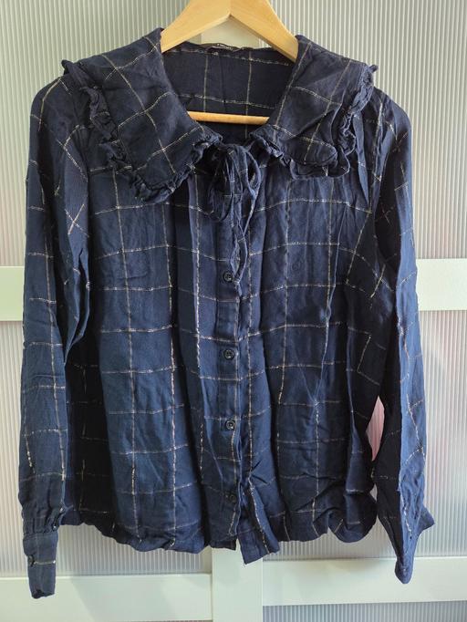  — Size 14 NEXT navy & gold blouse top