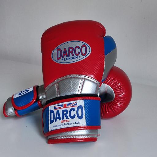  — Darco London Boxing Gloves 12oz – Red/Silver