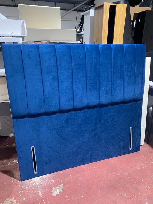  — Blue velvet King size headboard