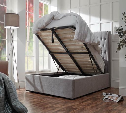  — Dakota grey king size ottoman bed