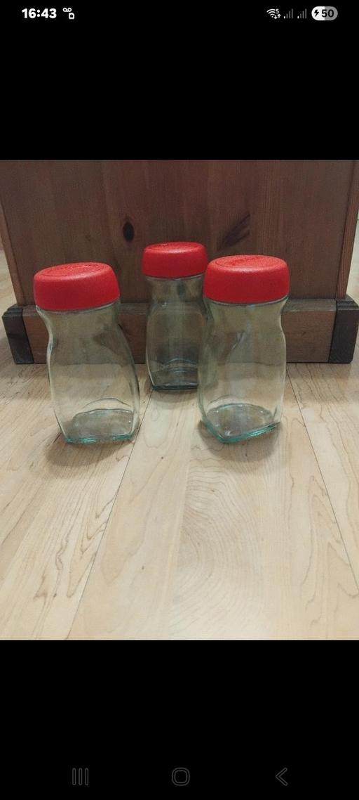  — 3 Glass Jars.