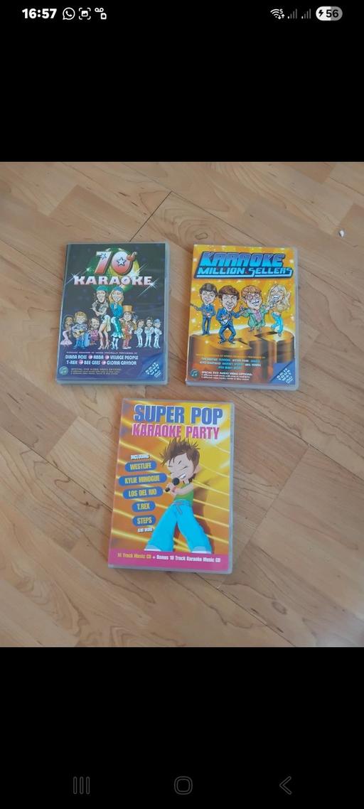  — 3 Karaoke Dvds.