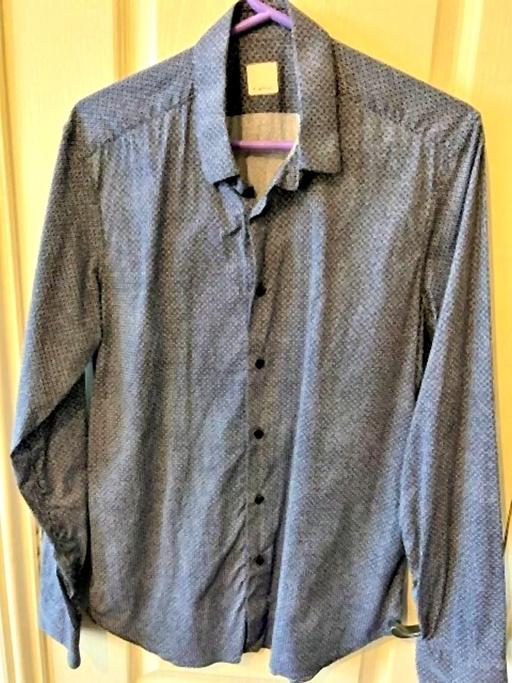  — Cellini Men's Designer Shirt - Dark Blue