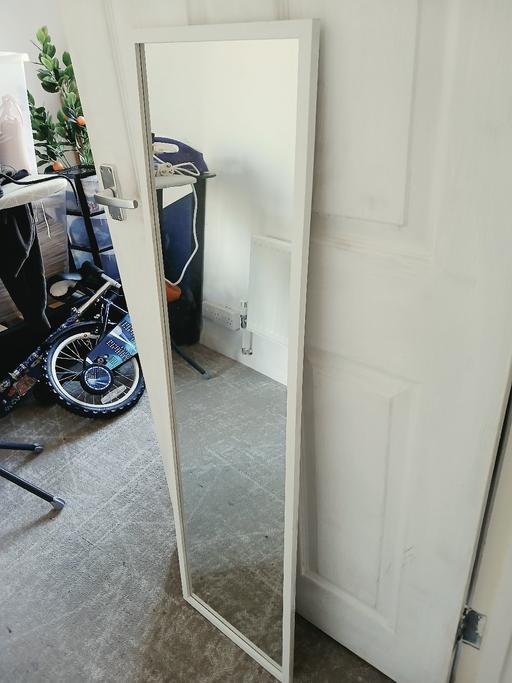  — large white wall mirror