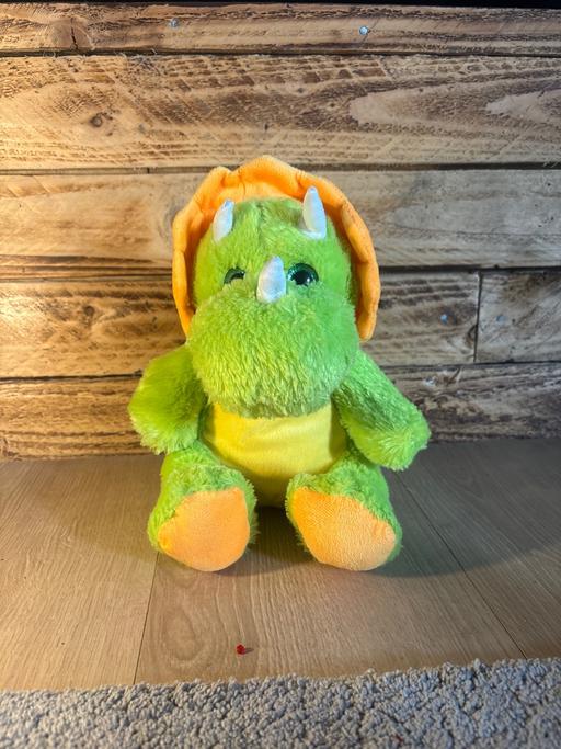  — Green dinosaur teddy