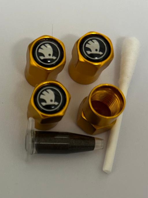  — Skoda tyre valve caps with grease