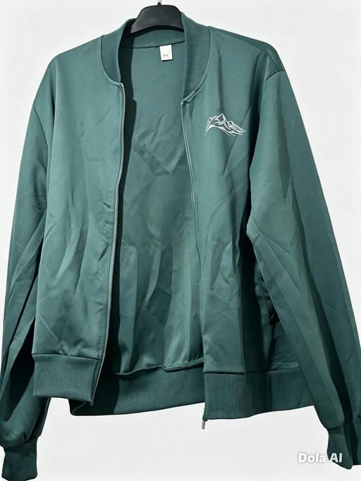  — 🧥 Green / Camel Bomber Jacket – Size L