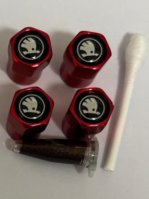  — Skoda tyre valve caps with grease