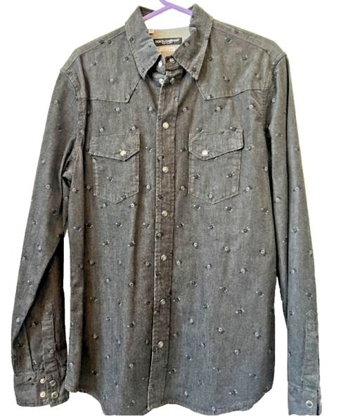  — Dolce & Gabbana Denim Shirt - Grey, Large