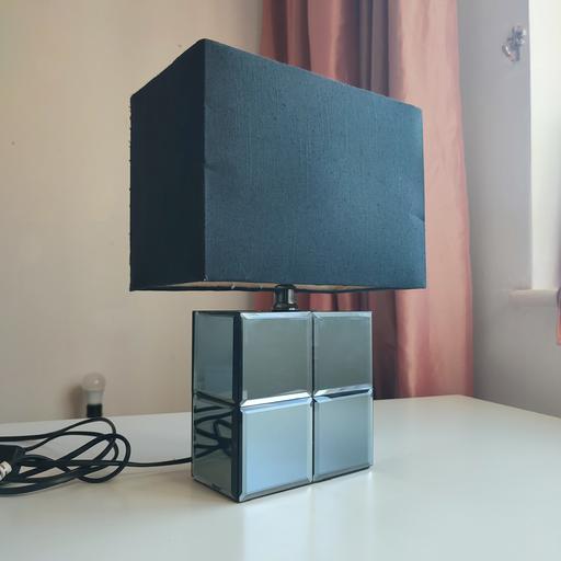  — Cube Table Lamp with Black Shade – Like New