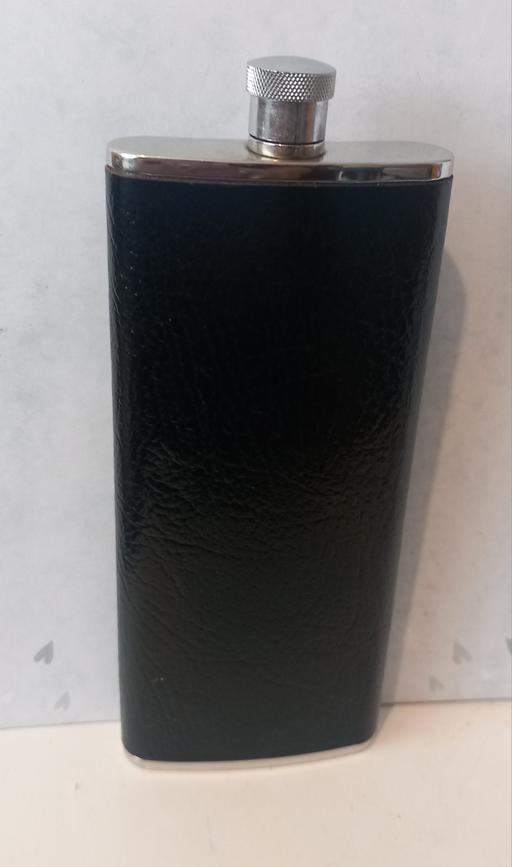  — Vintage British 5oz Leather Hip Flask
