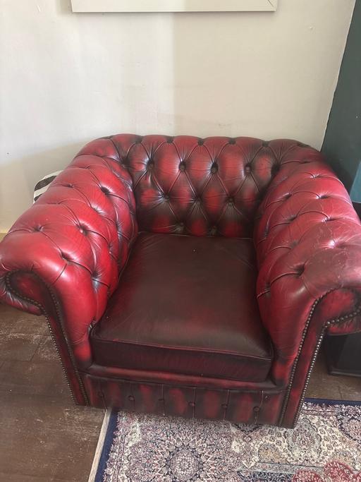  — Chesterfield chair and sofa