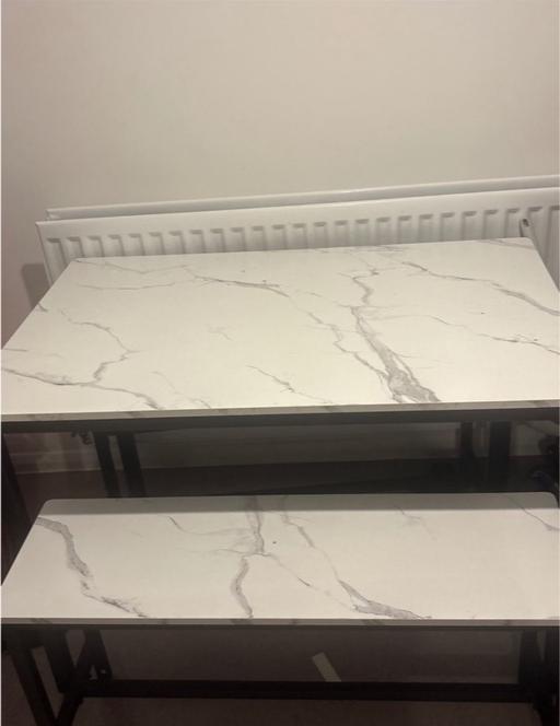  — Marble table and bench