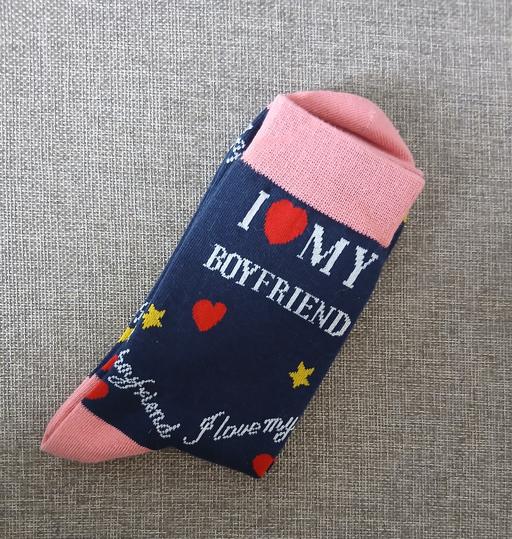  — I Love My Boyfriend Socks New